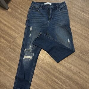 Hollister Blue Skinny Distressed Jeans